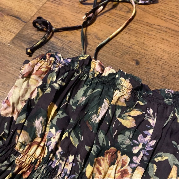 Gathered Stretch Top w/ Tie Straps - Picture 2 of 4